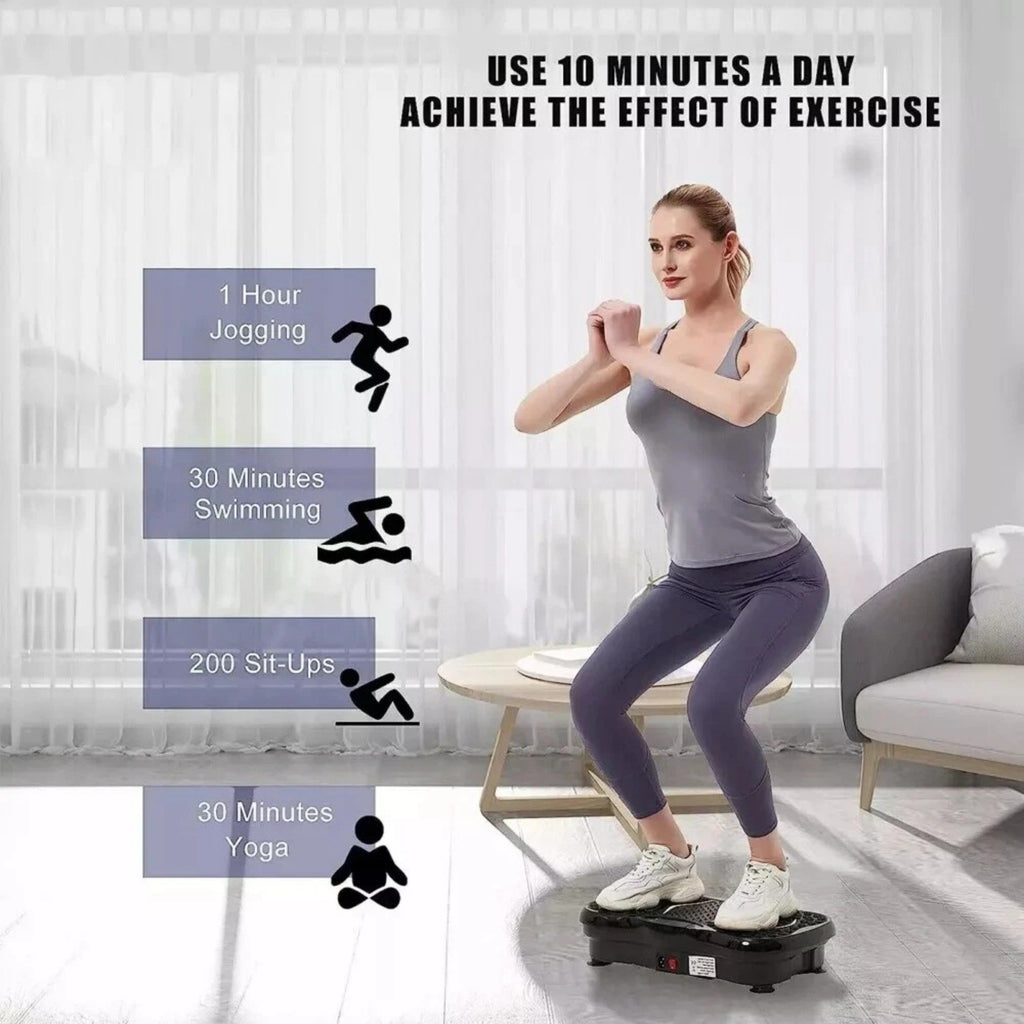 Vibration Plate Body Shaker Massage Fitness Machine Oscillating Power 3D Silent