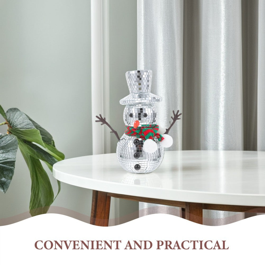 Christmas Snowman Indoor Decorations for Home Disco Balls Ornaments