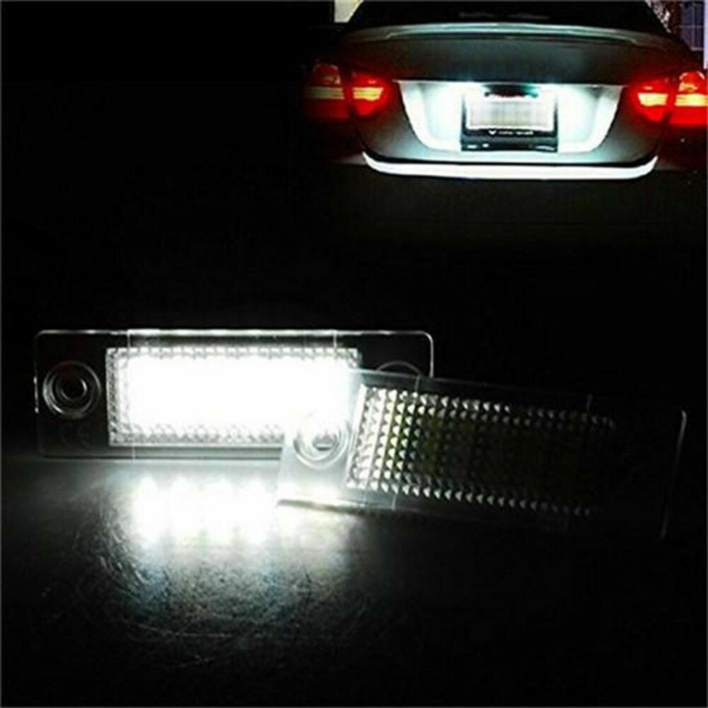 2Pcs For VW Transporter T5 Caddy Touran Multivan LED Licence Number Plate Lights