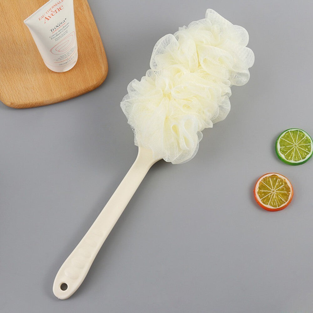 3 Pcs Long Handle Bath Sponge, Soft Shower Scrubber Scrunchie Brush for Adults
