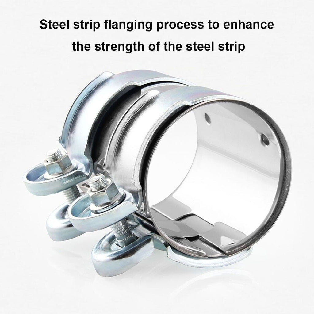 2 inch 51mm Exhaust Tube Pipe Connector Joiner Sleeve Clamp Connector Universal