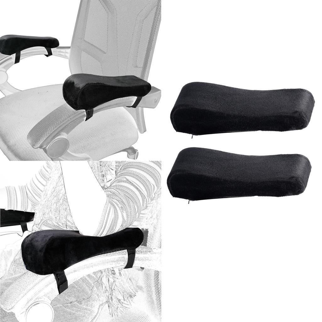 2 Pack Office Chair Armrest Pads Covers with Memory Foam for