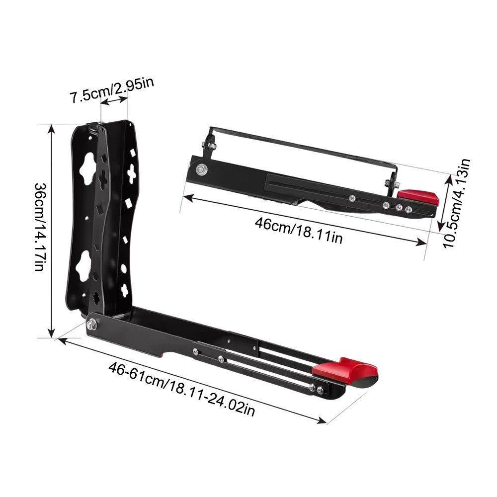 Heavy Duty Swivel Bike Rack Wall Mount with 180° Rotation Space-Saving Bike Rack