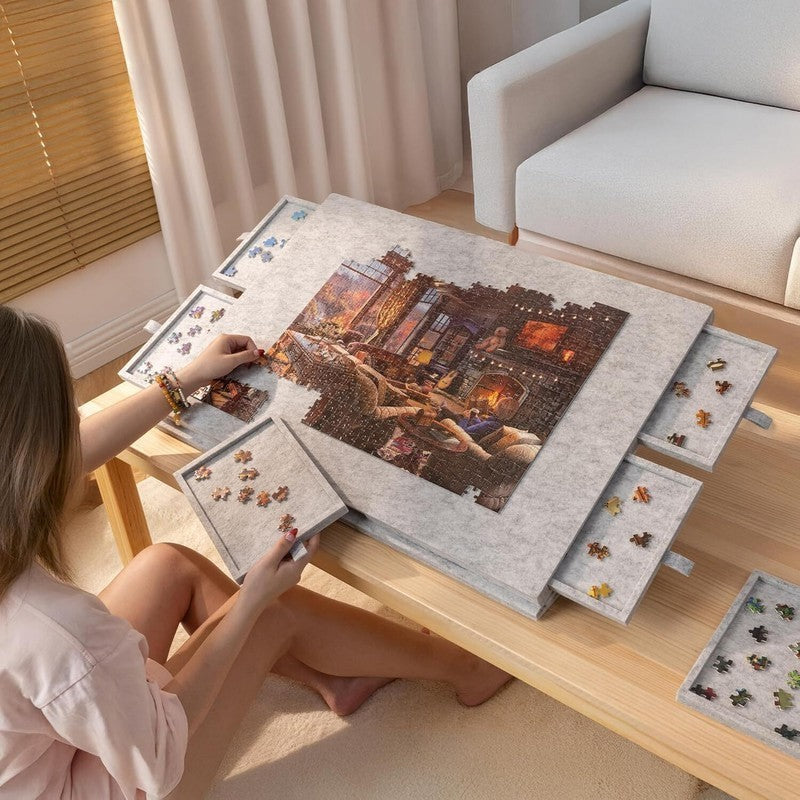 1000Pcs jigsaw Puzzle Board Portable Felt Puzzle Plateau Puzzle Table UK