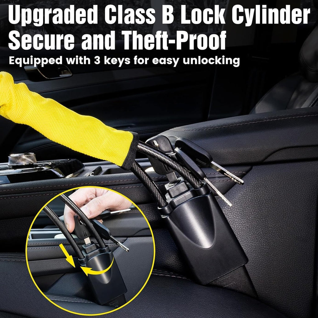 Ouvra Titan Car Lock,Titan Lock Steering Wheel Locks,Anti Theft Security Device