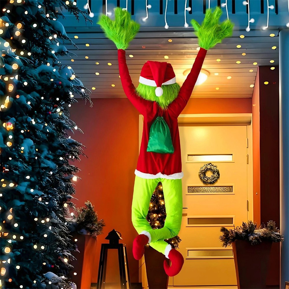Christmas Grinchs Decor Bendable Arms & Legs, for Home Tree Wall Outdoor Decor