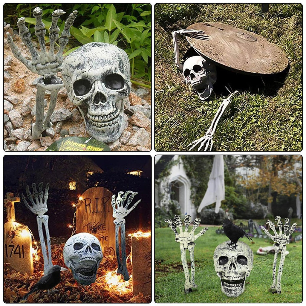 Realistic Skeleton Stakes Halloween Decorations Scary Skeleton for Lawn Garden