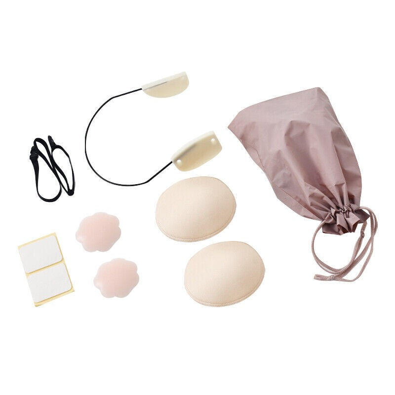 Invisible Push-Up Frontless Bra Silicone Deep Plunge Backless&Strapless Bra Kit