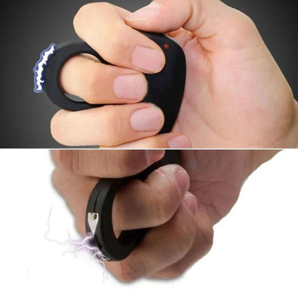 Electric Ring Toy Self Finger Set Toy Thorn Ring 18 Creative Toy [Black]
