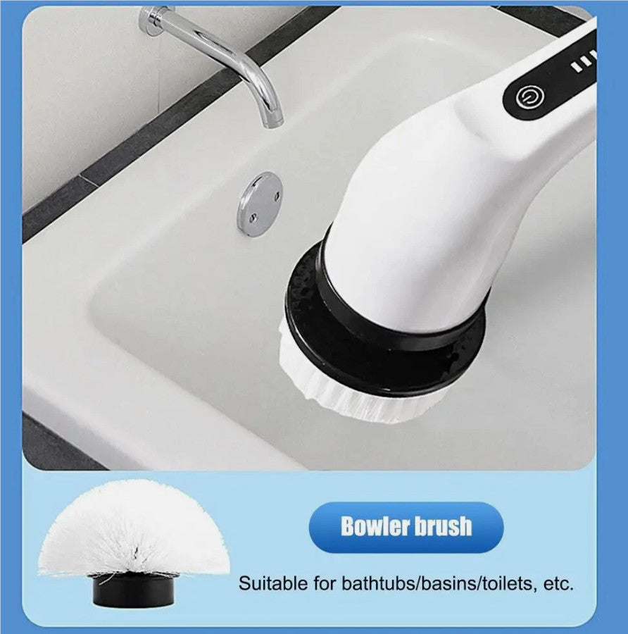 Bathroom Cordless Rotating Cleaning Brush 9IN1 Electric Spin Scrubber