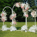 White Metal Arch Backdrop Stand Set of 3 Wedding Arch Frame for Birthday Party