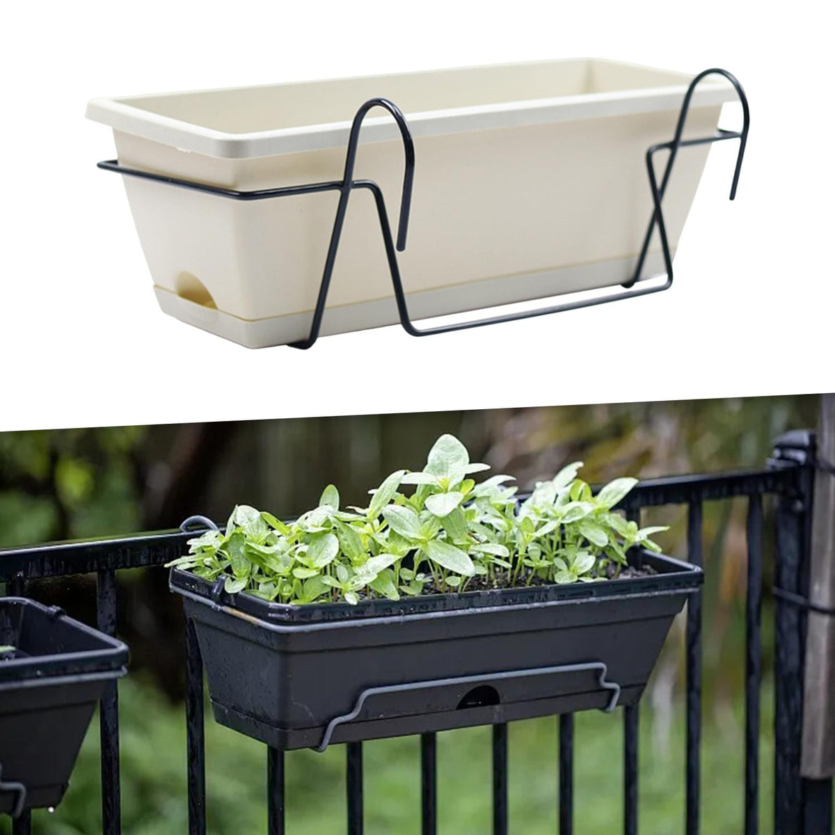 Hanging Planter for Balcony Railing Fence Planter Plant Pot Hanging Garden