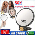 50x Magnifying Makeup Mirror Portable Double-Sided Mirror Adjustable Handle PN