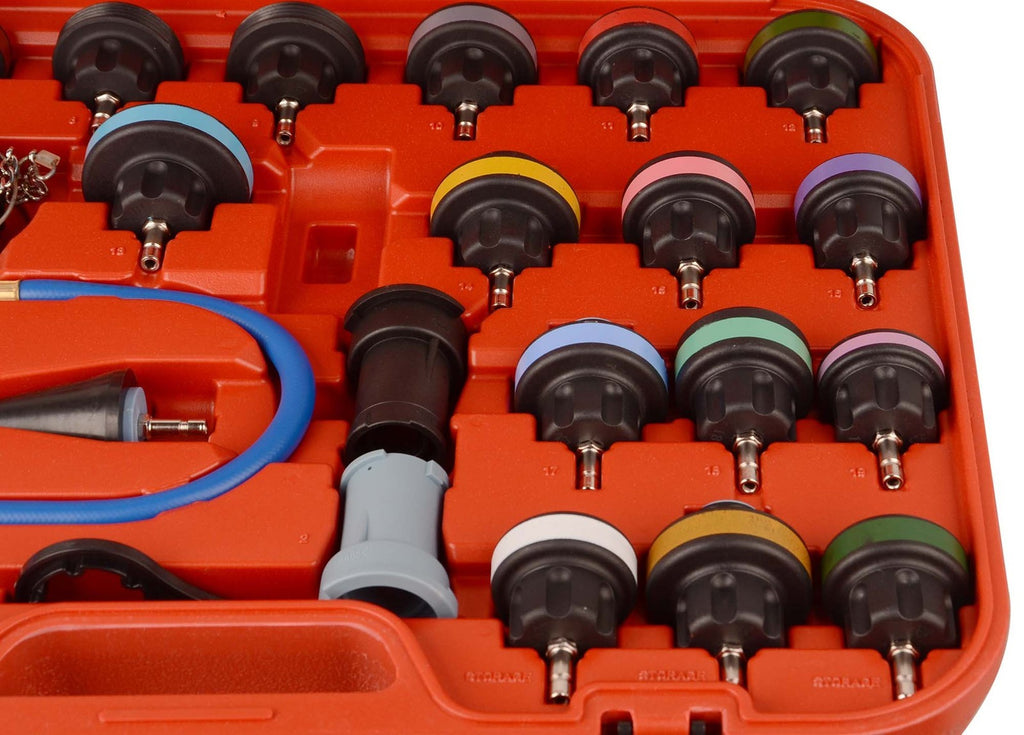 28pcs Radiator Pressure Tester Coolant Purge Refill Vacuum Cooling System Kit UK