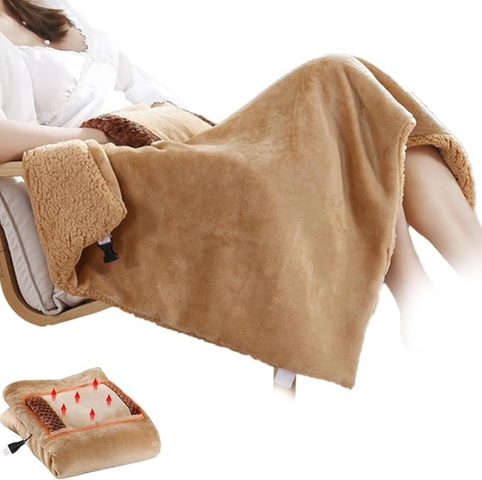 Electric Heated Throw Over Blanket Large Warm Washable Fleece Winter Warming USB