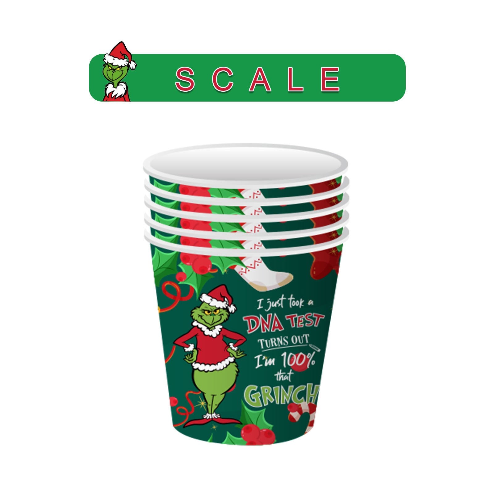 106Pcs Christmas Grinch Party Decorations Christmas Birthday Tableware Plates