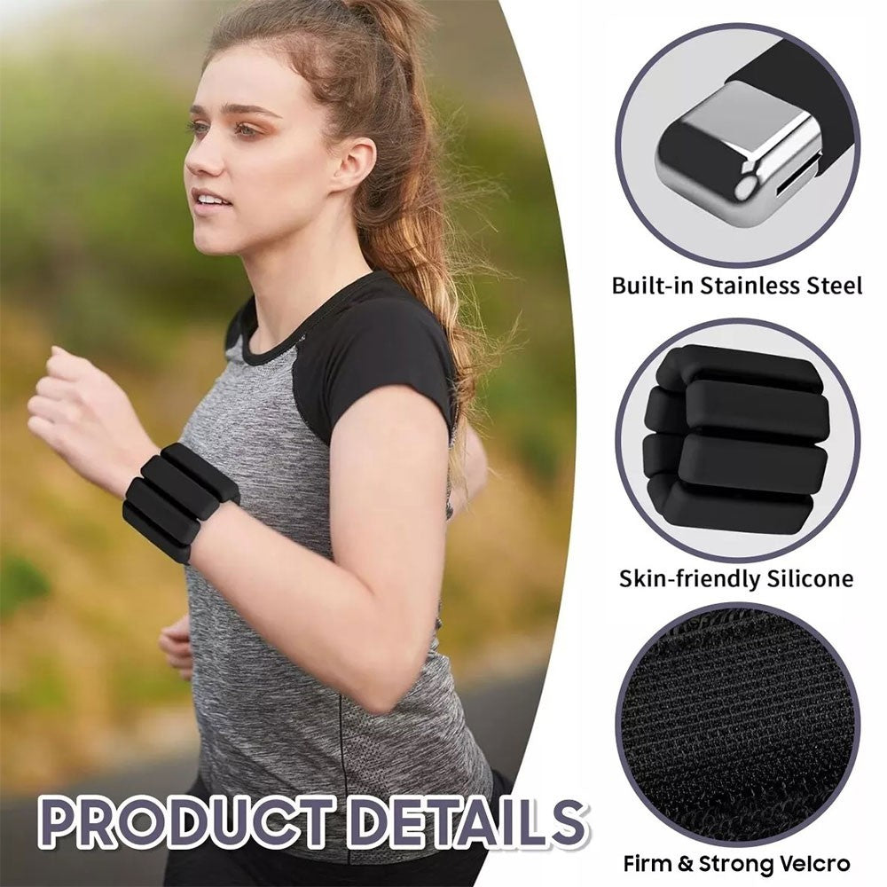 1 pair Adjustable Wrist Ankle Weights Aerobics Pilates Weight-Bearing Bracelet