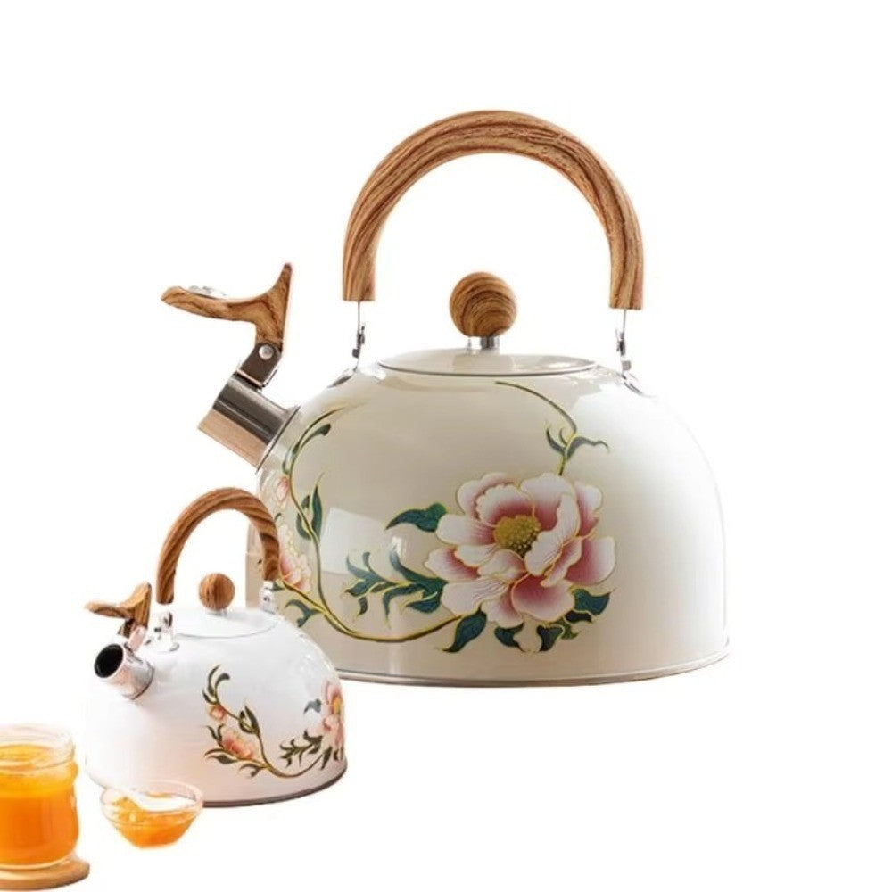 3L Stainless Steel Whistling Kettle Teapot Gas Induction Cooker Compatible