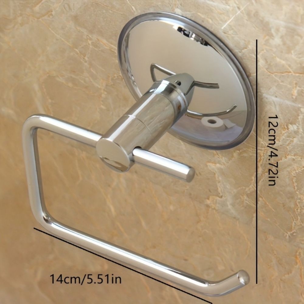 Suction Cup Roll Paper Holder Wall Mount Towel Rack Hanger Toilet Paper Holder