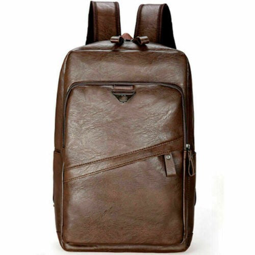 Men's Women's Vintage Leather Rucksack School Backpack Travel Bag Laptop UK