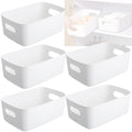 5 Plastic Storage Basket Box Handy Home Kitchen Office School Organizer