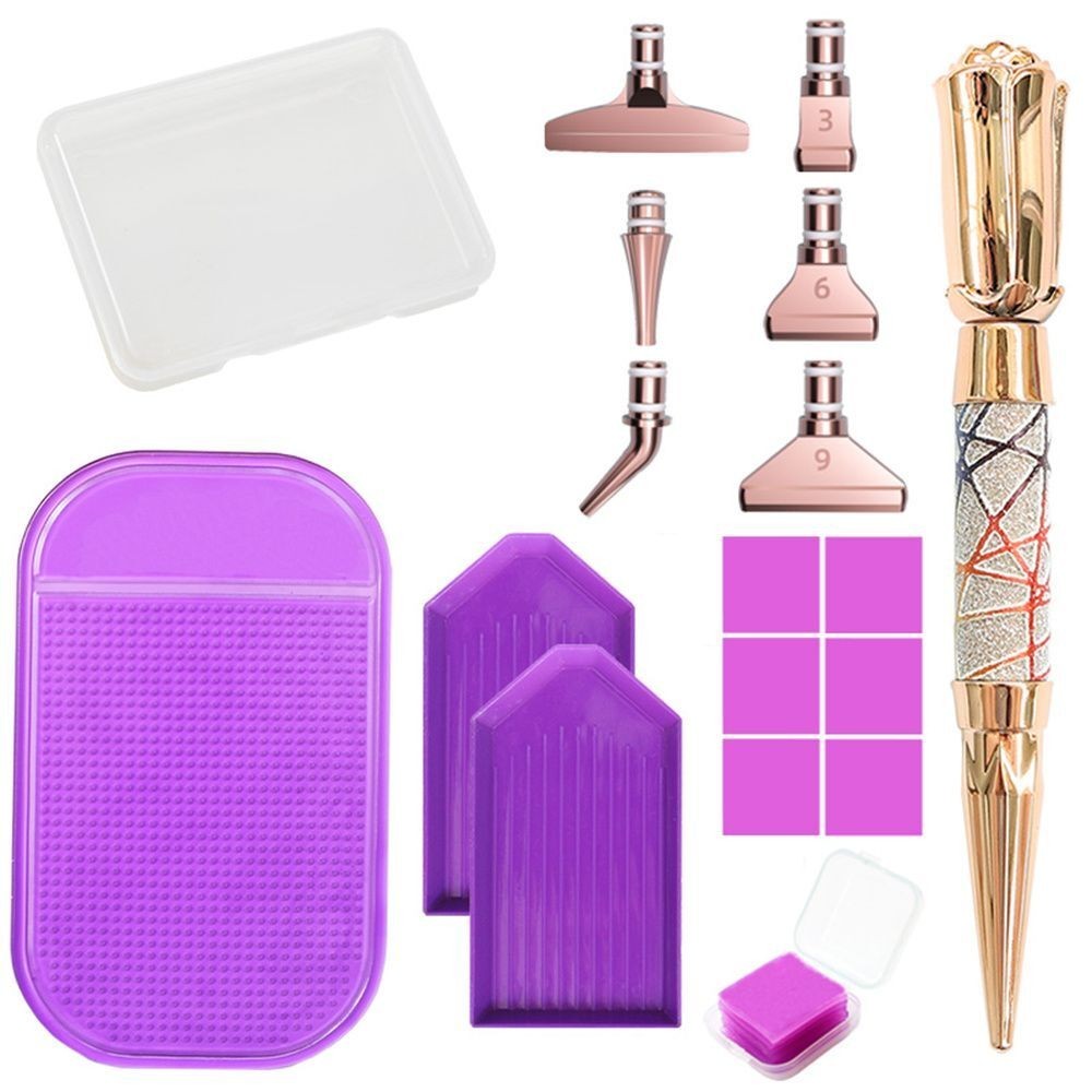 5D Diamond Painting Pen Kit Glitter Point Drill Pens Cross Stitch Accessories