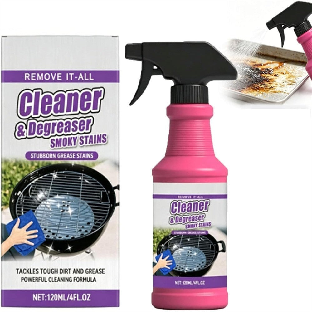 Grill Degreaser Spray Extra Fast-Acting Heavy-Duty BBQ Cleaner for Greasy Grates