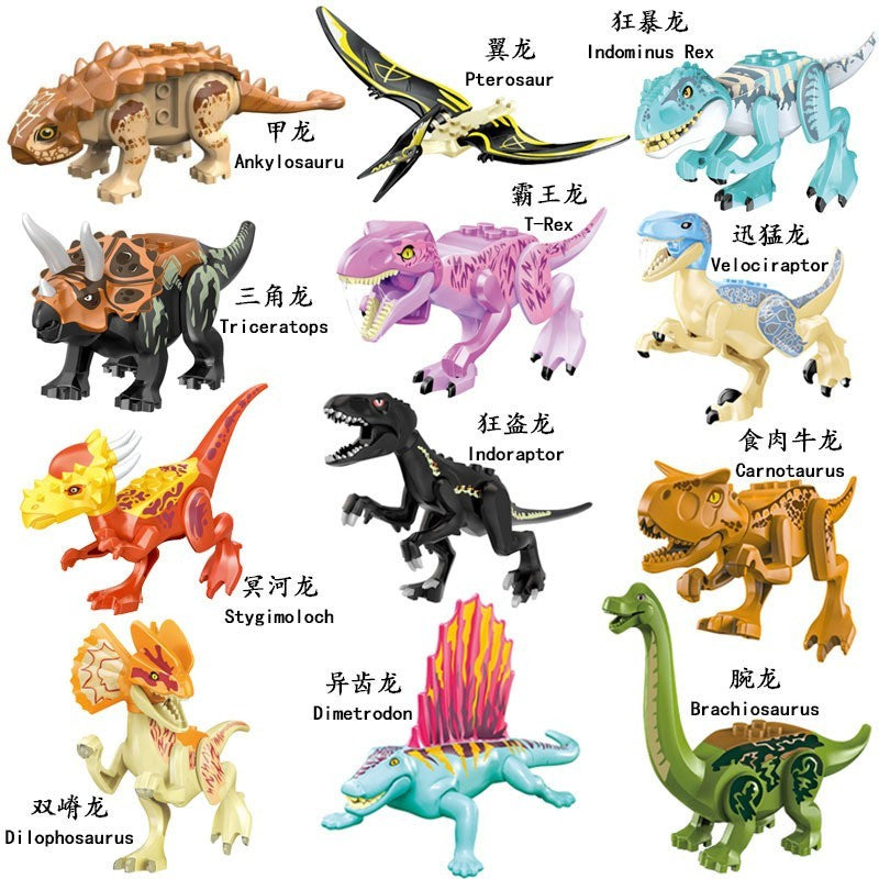 20Pcs Dinos fit Jurassic World Lego Dinosaur Tyrannosaurus TRex Park Raptor