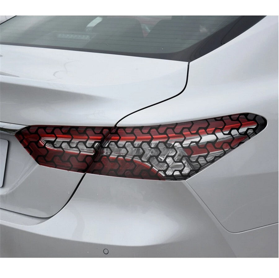 2x Car Rear Tail Light Cover Black Honeycomb Sticker Tail-lamp Decal Accessories