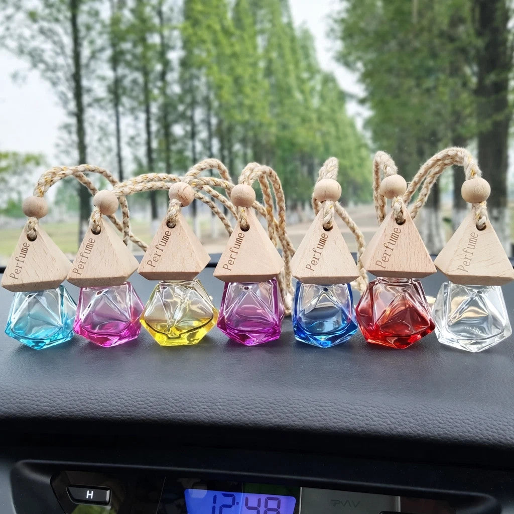 10pc Hanging Empty Car Mini Perfume Bottle Diffuser Air Freshner Gadget Ornament