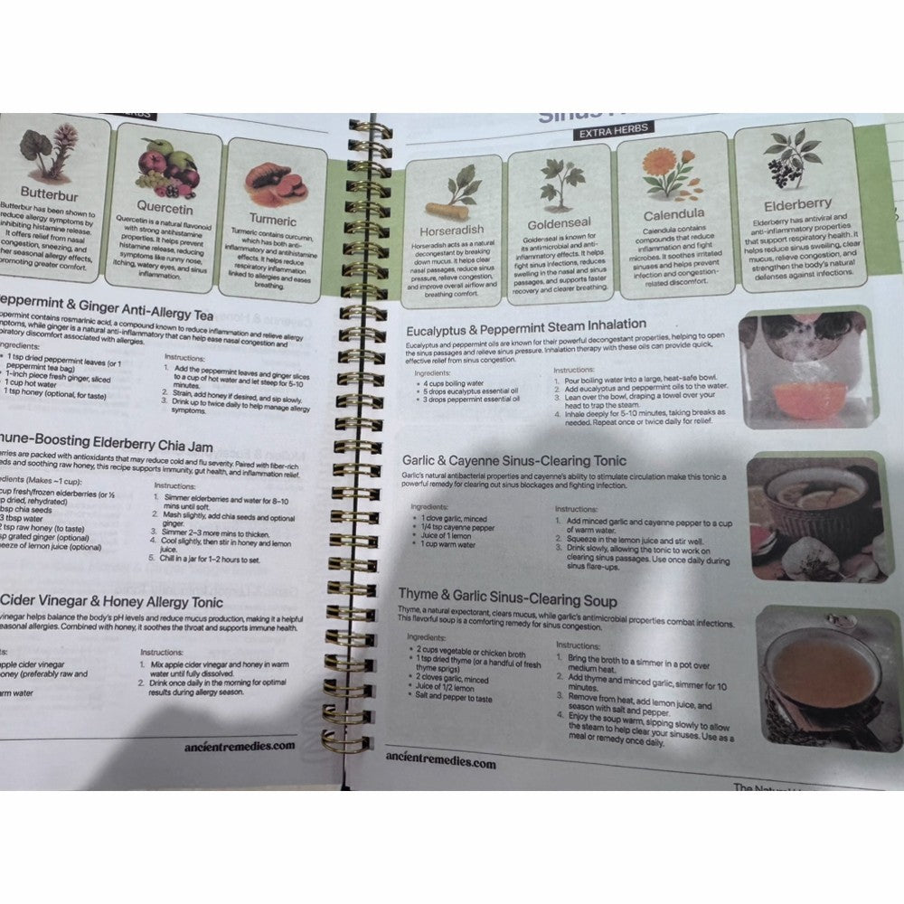 The Natural Handbook Bound For Herbal Remedies And Natural Recipes By Ancient