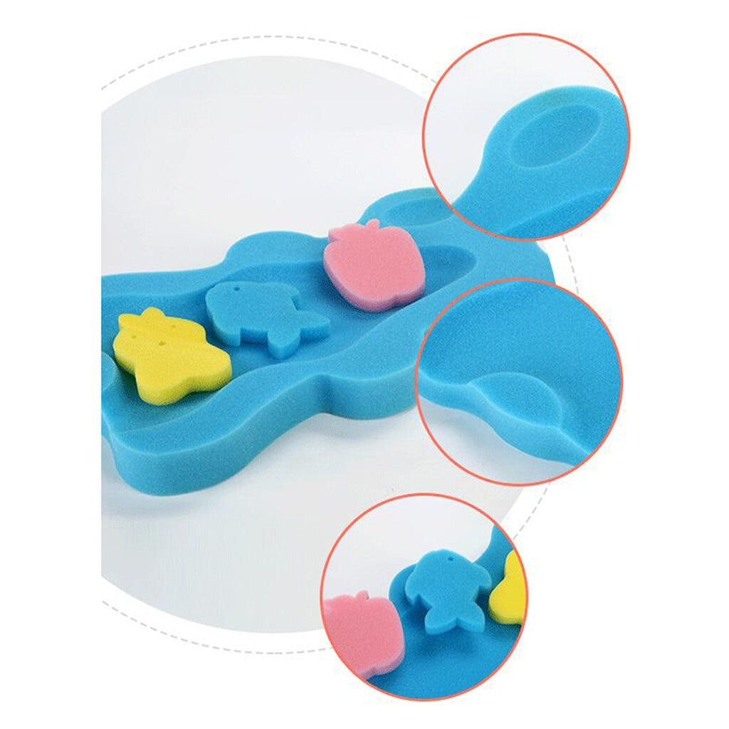 Baby Bath Sponge Infant Bath Cushion Body Support Foam Bathroom Shower Mat