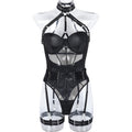 UK Women Erotic Underwear Babydoll Lingerie Bodysuit Set Body Stocking Suspender
