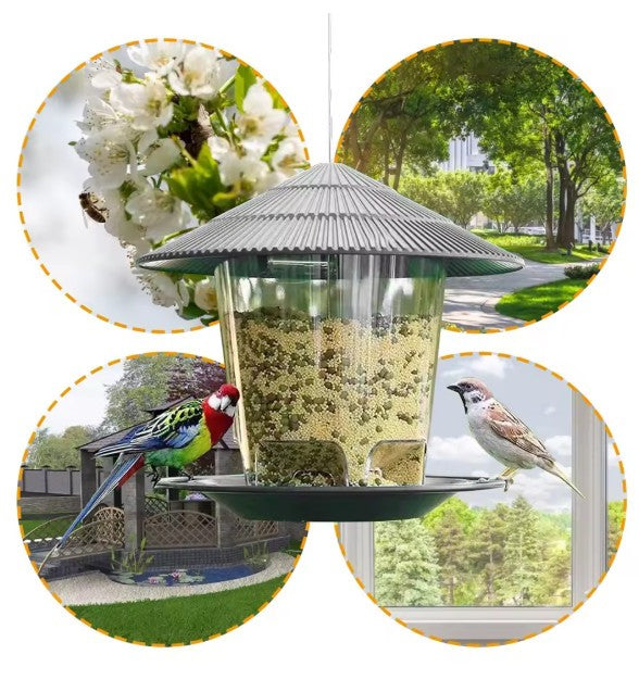 Hanging Spinning Squirrel Proof Wild Bird Feeder Portable Seed Feeder Garden UK