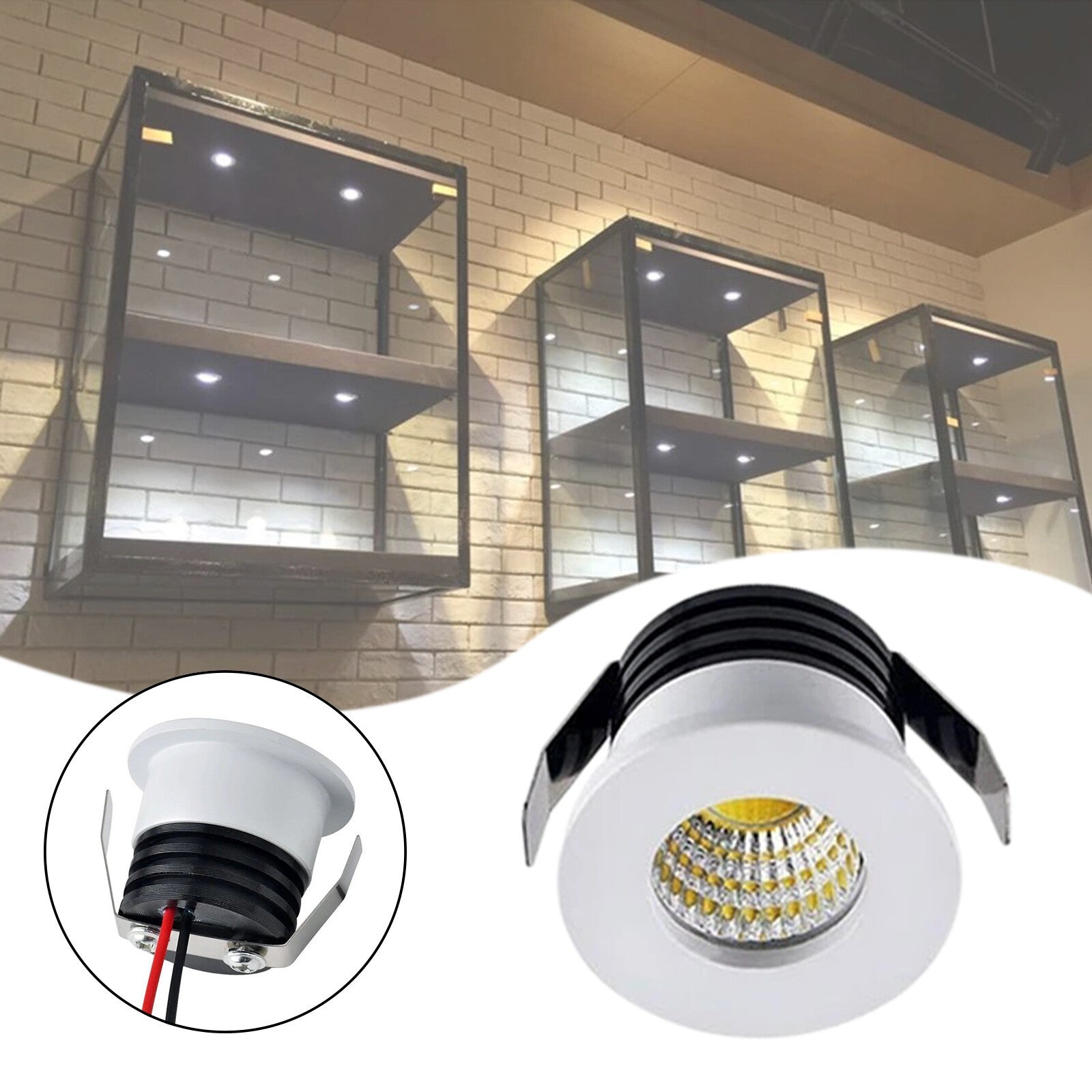 3W 5pcs LED Recessed Small Ceiling Lights Cabinet Mini Spot Downlight Minispot