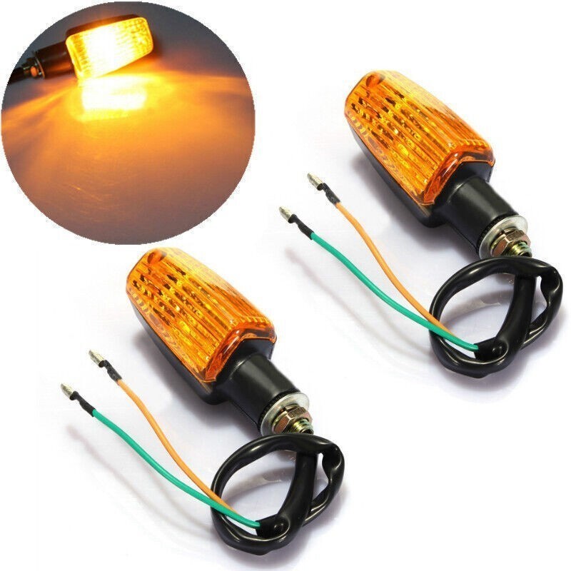4x Universal Motorcycle Motorbike Turn Signal Indicators Light Lamp Amber UK