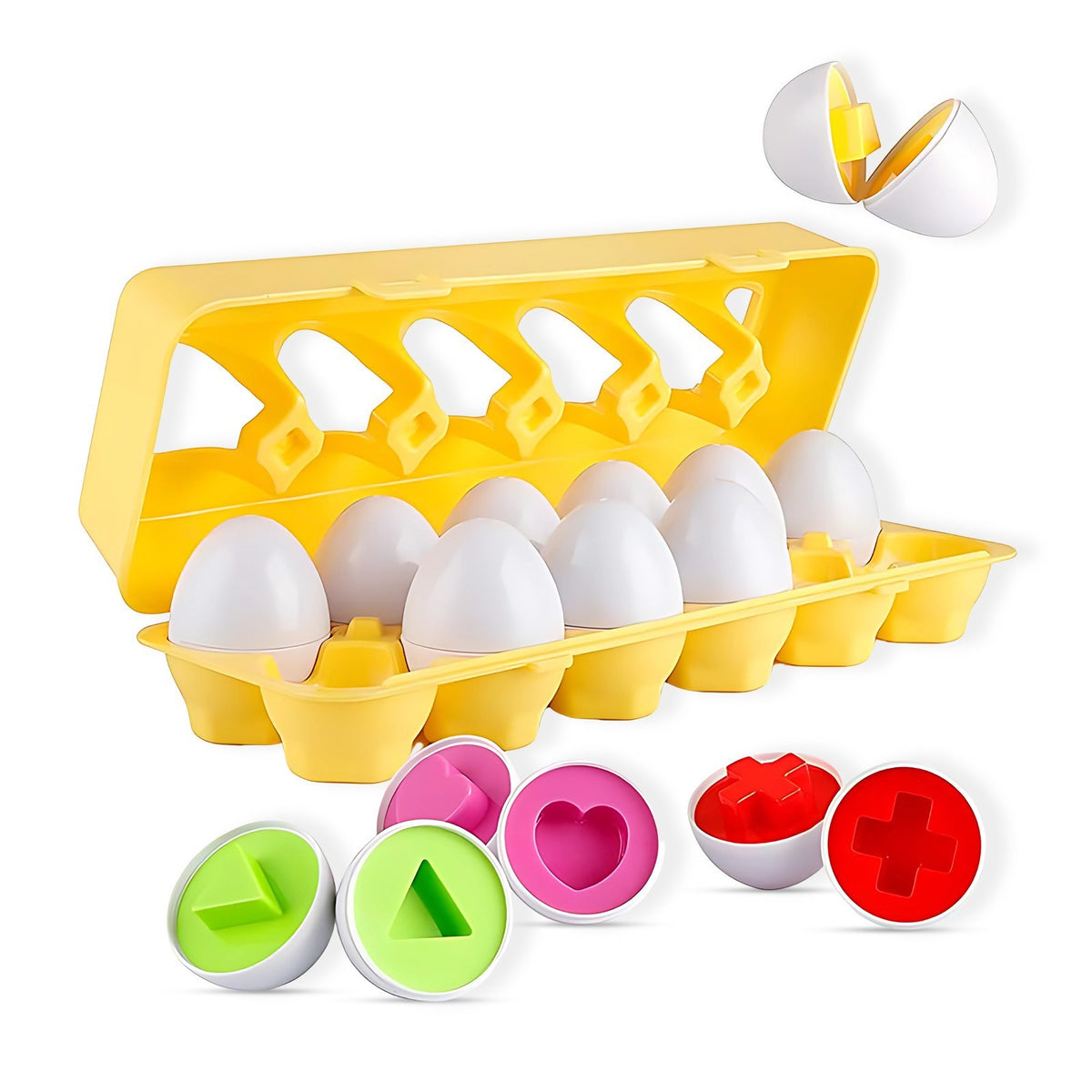 12x Matching Eggs Colour Children Toy Montessori Sensory Educational Kids Puzzle