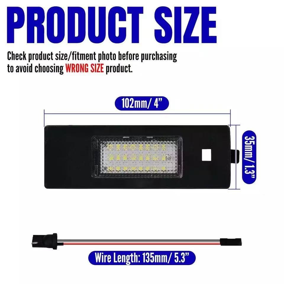 2x LED Licence Number Plate Light No Error For BMW 1 6 Z E81 E87 E63 E64 E85 E89