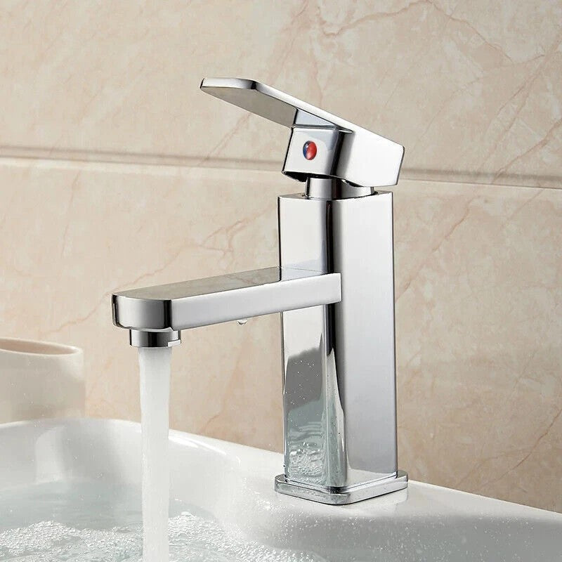 Bathroom Mixer Taps Basin Tap Chrome Wash Sink Mono Lever Modern High Quality