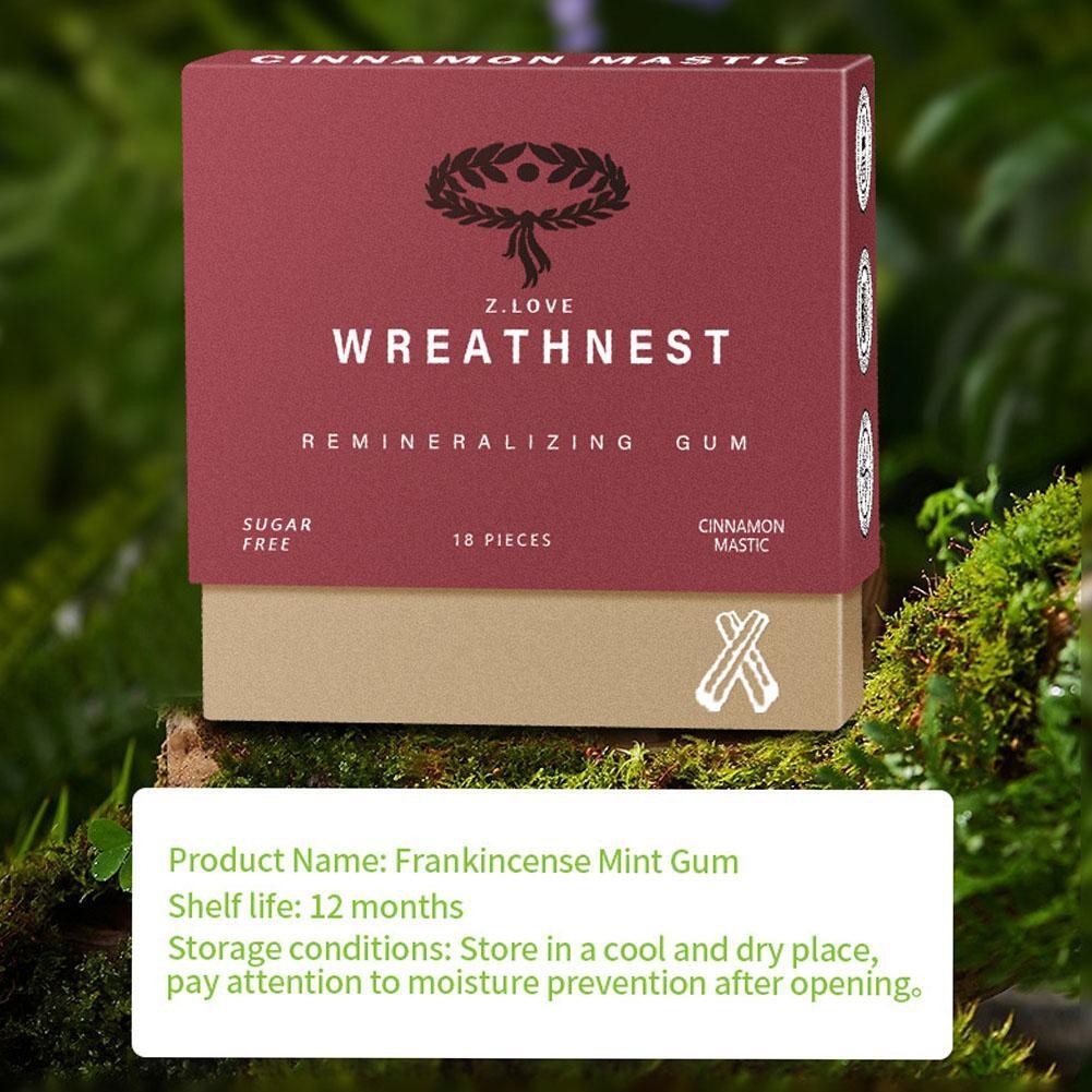 4x Mastic Mint Underbrush Remineralizing Chewing Gum With Nano-Hydroxyapatite.