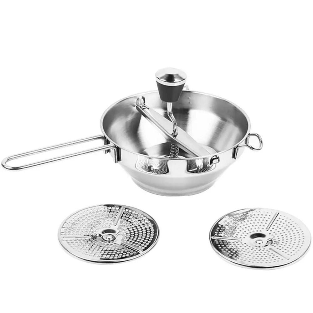 Stainless Steel Food Mill Grinder with 3 Discs Rotary Food Mill