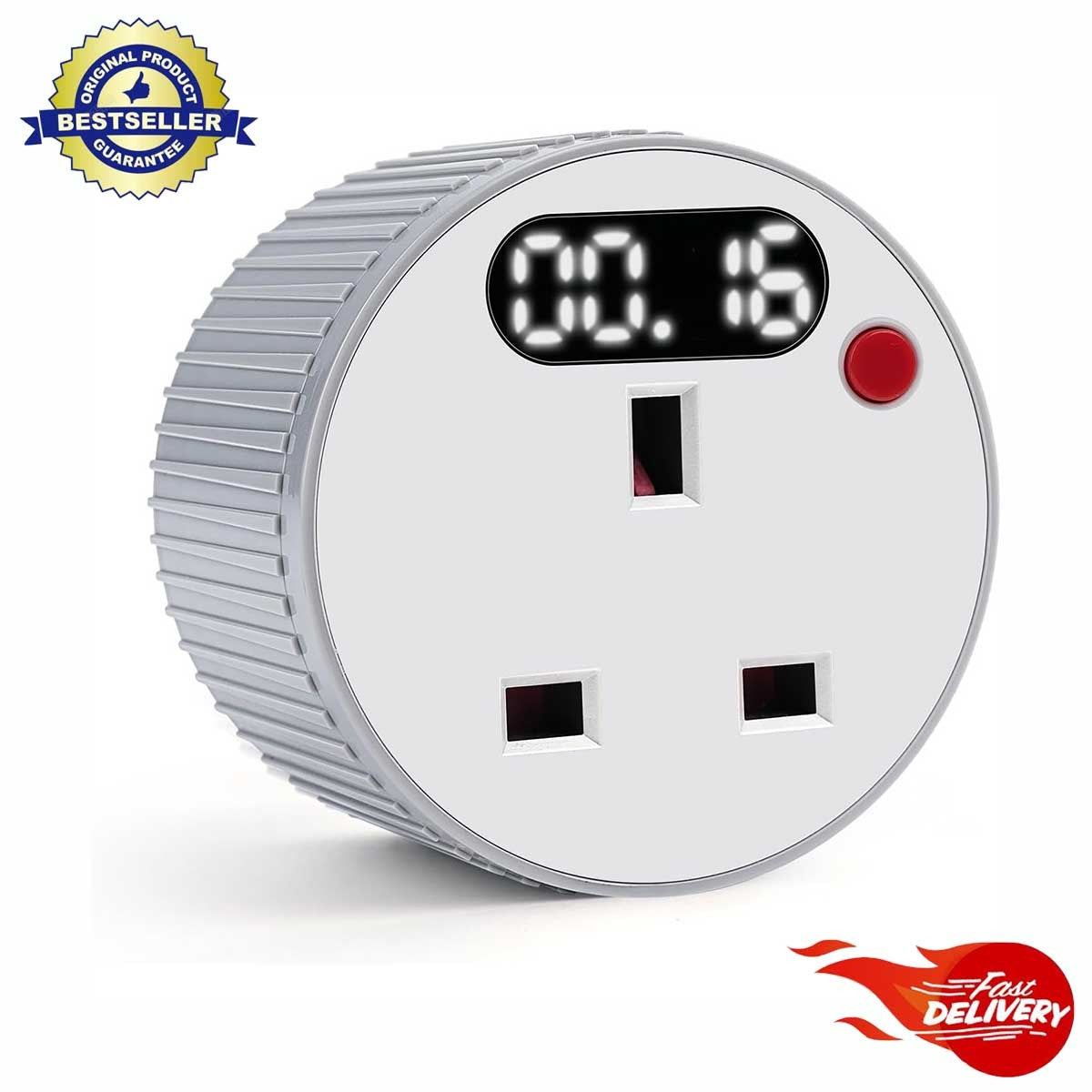 24 HOUR TIMER CLOCK SOCKET UK 3PIN MAINS PLUG IN TIMER SWITCH MECHANICAL