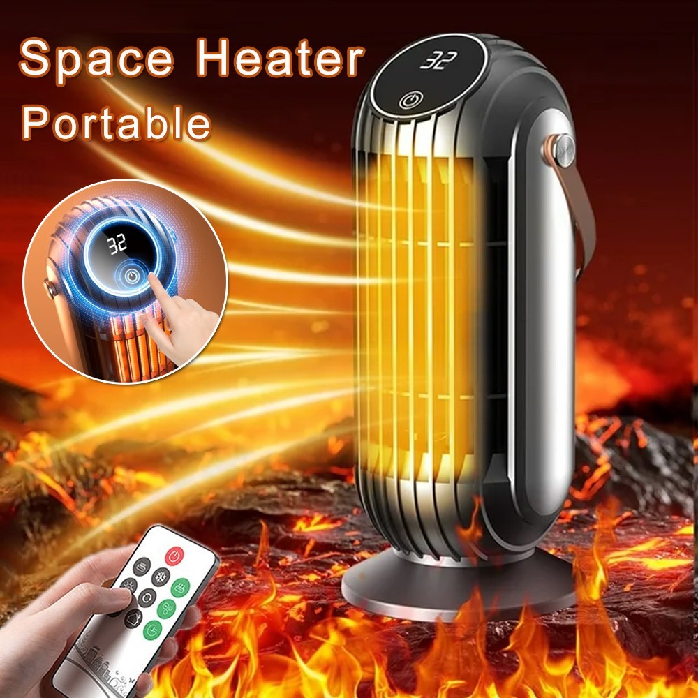 2500W Electric Heater Low Energy Room Heater Portable for Home 4 Heat Setting