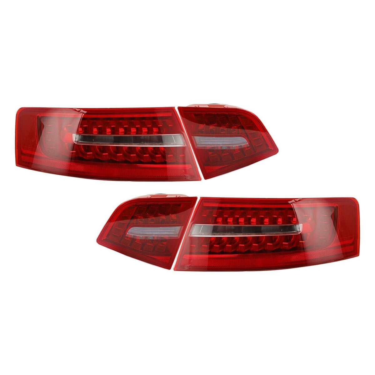 For Audi A6 S6 Saloon 2009-2011 LED Rear Outer Inner Tail Light Brake Lamp Set