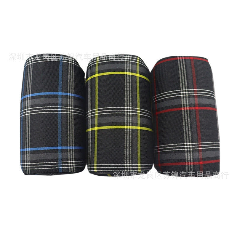 Plaid Fabric Pillow Seat Support Headrest Neck Rest Cushion for  GOLF MK7 GTI