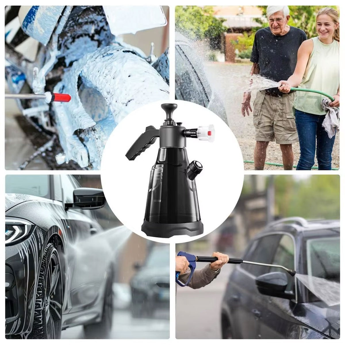 2.3L Car Snow Foam Sprayer Pressure Washer Hand Pump Foam Wash Bottle