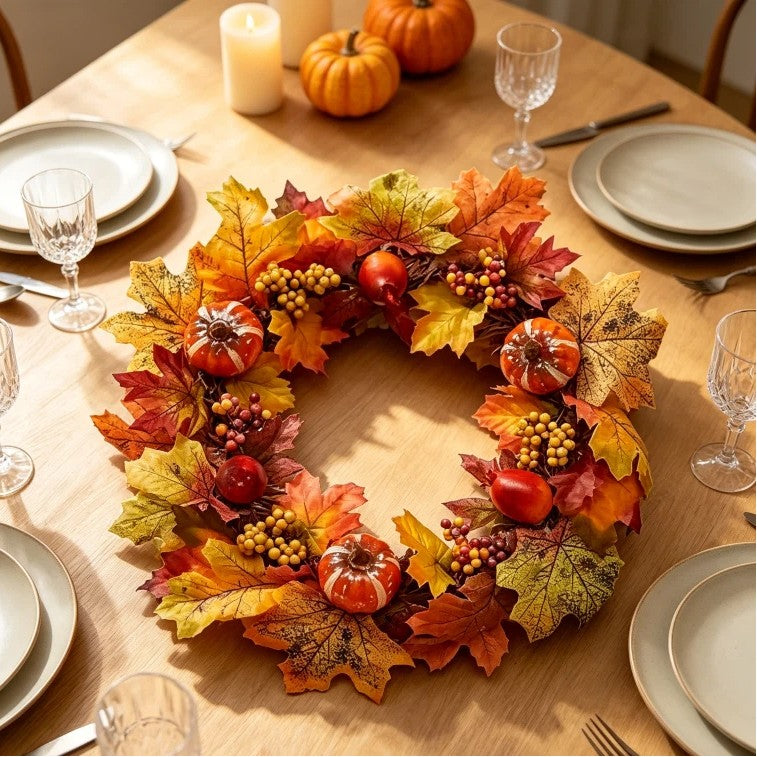 Fall Wreath Halloween Door Large Pumpkin Wreath Thanksgiving Wreath Autumn Decor
