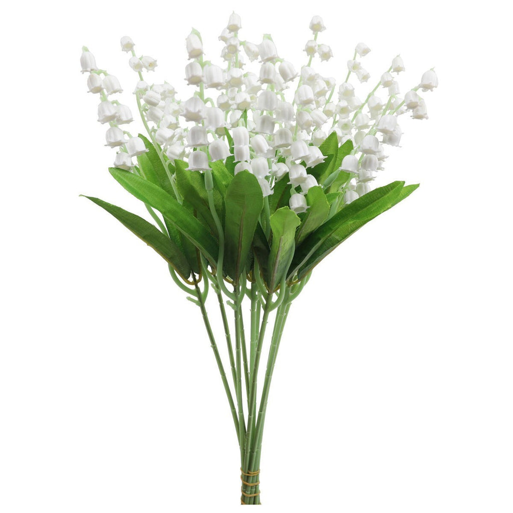 10 Pcs Artificial Lily of The Valley for Wedding Bouquet DIY Floral Arrangements