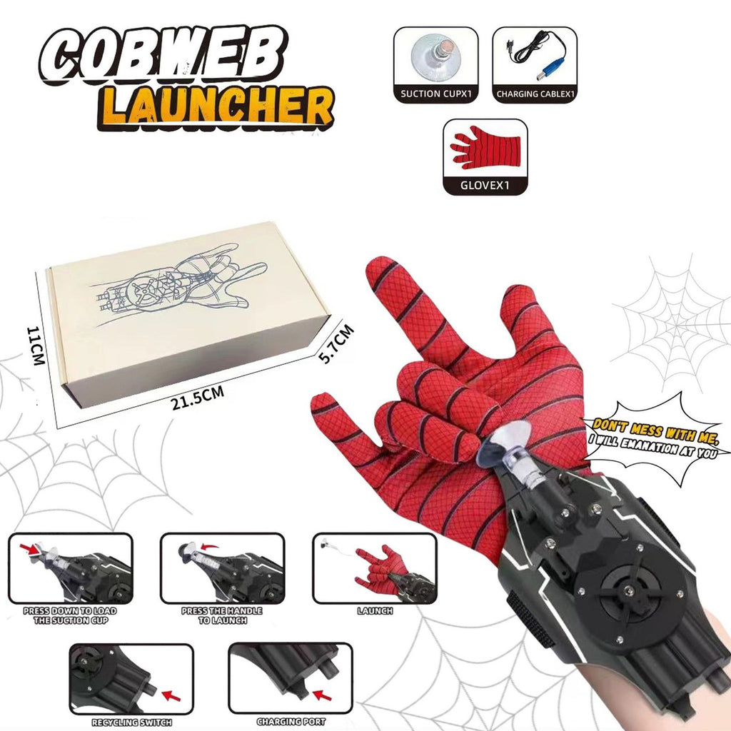Web Shooter Launcher String Toy Electric Reel In Spider Web Shooters