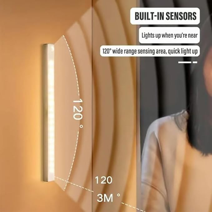 Punch-Free Smart Sensor Magnetic Rechargeable LED Lights Sensor Light Indoor